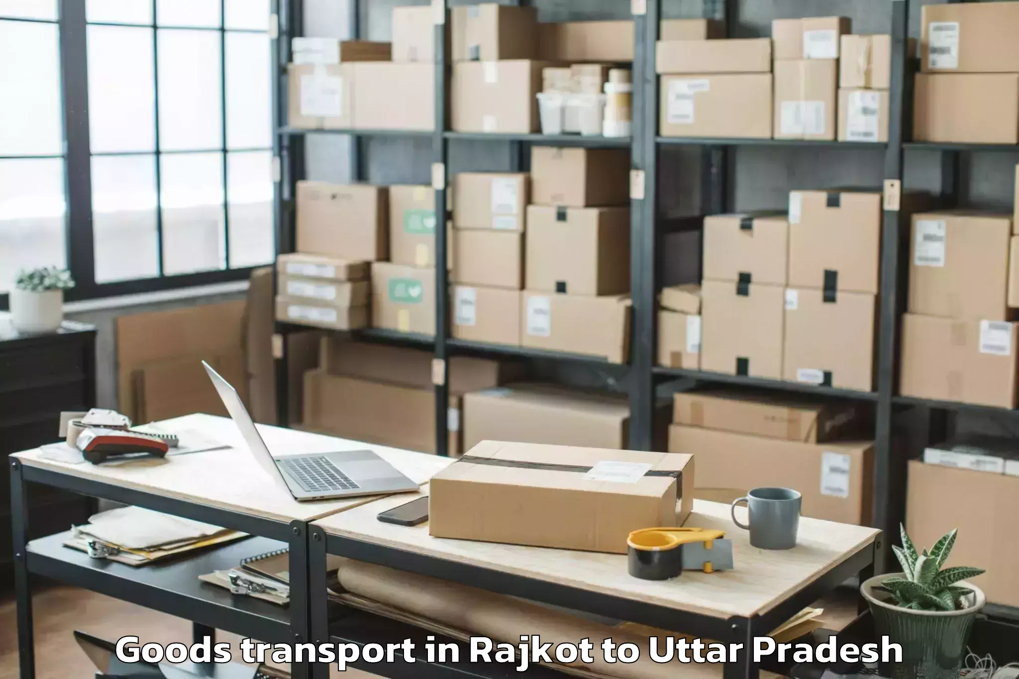 Book Your Rajkot to Sikandra Rao Goods Transport Today